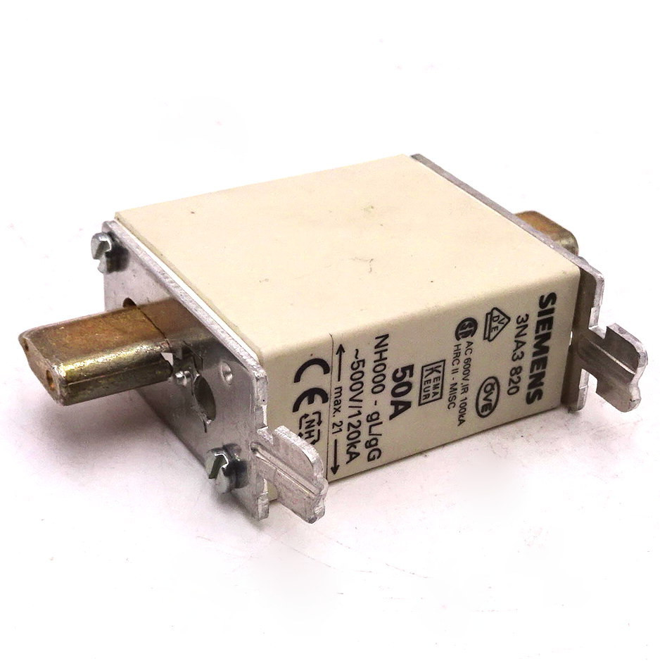Fuse 3NA3-820 Siemens 50A NH000 *New* - Axxa - Motor Control
